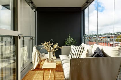 Balkong eller utsiktsbild