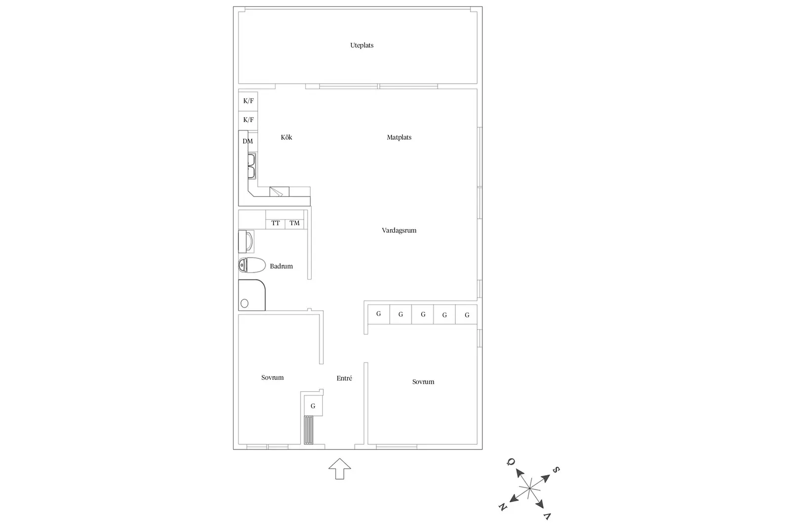 Floor plan for Varbergsvägen 32A