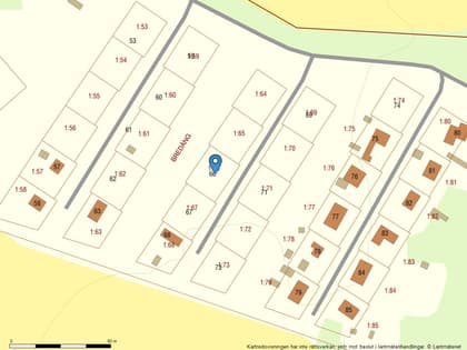 Illustrerad karta över fastigheten eller området