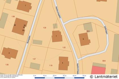 Illustrerad karta över fastigheten eller området