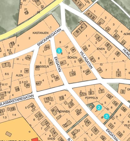 Illustrerad karta över fastigheten eller området