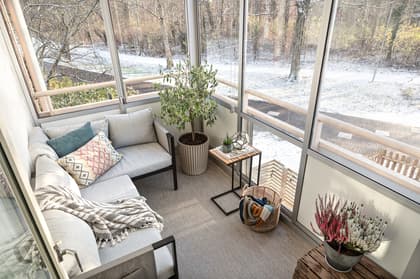 Balkong eller utsiktsbild