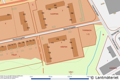 Illustrerad karta över fastigheten eller området