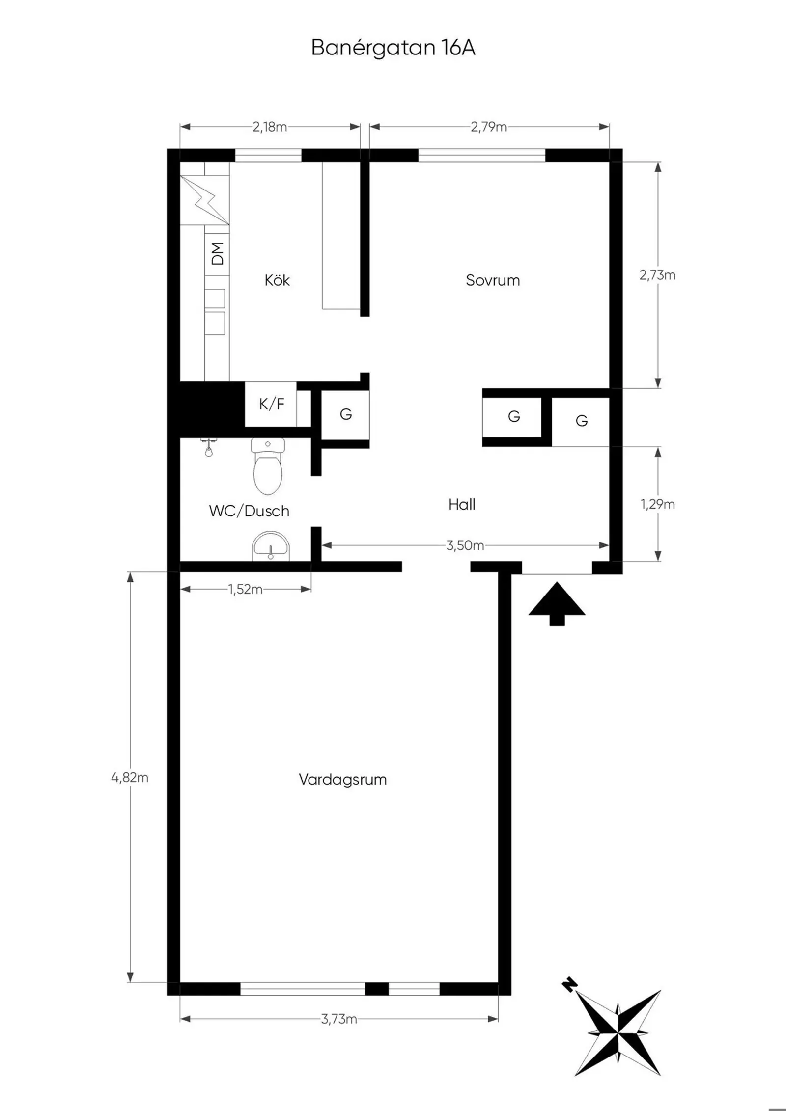 Planritning för Banérgatan 16A