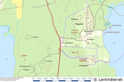 Illustrerad karta över fastigheten eller området