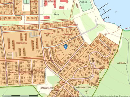 Illustrerad karta över fastigheten eller området