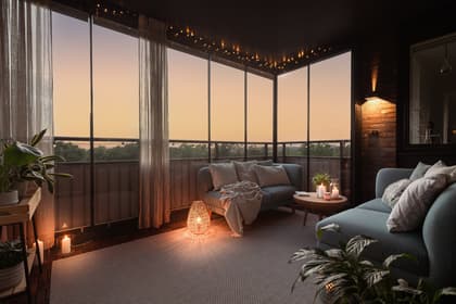 Balkong eller utsiktsbild