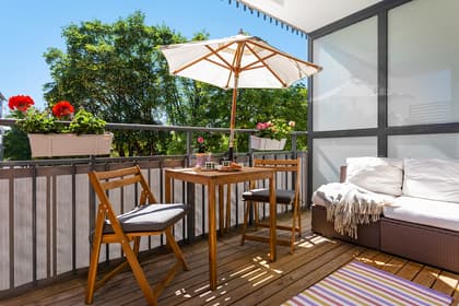 Balkong eller utsiktsbild