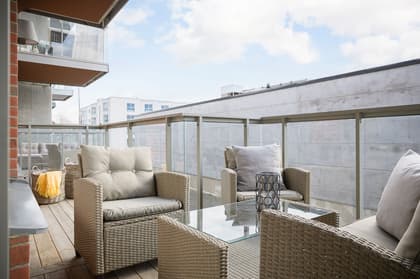 Balkong eller utsiktsbild