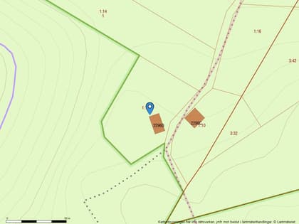 Illustrerad karta över fastigheten eller området