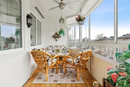 Balkong eller utsiktsbild