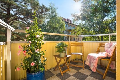 Balkong eller utsiktsbild