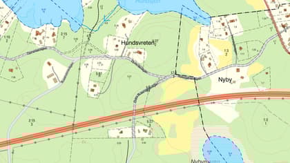 Illustrerad karta över fastigheten eller området