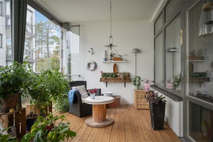 Balkong eller utsiktsbild