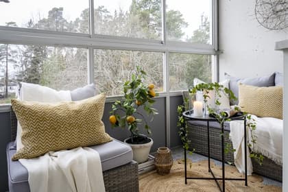 Balkong eller utsiktsbild