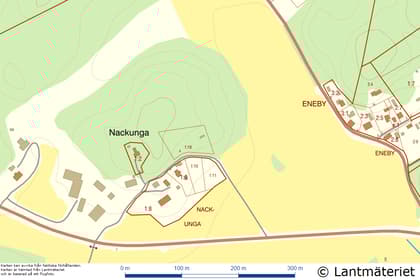 Illustrerad karta över fastigheten eller området