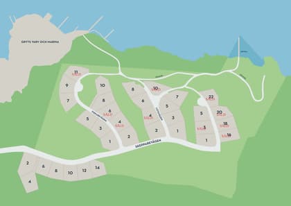 Illustrerad karta över fastigheten eller området