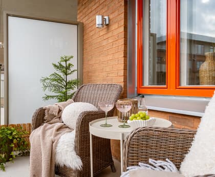 Balkong eller utsiktsbild