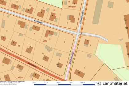 Illustrerad karta över fastigheten eller området