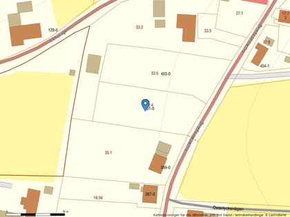 Illustrerad karta över fastigheten eller området