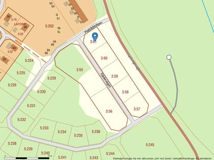 Illustrerad karta över fastigheten eller området