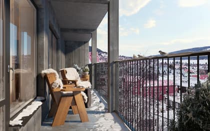 Balkong eller utsiktsbild