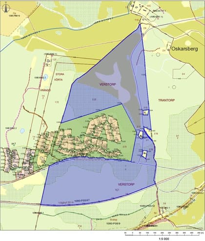 Illustrerad karta över fastigheten eller området