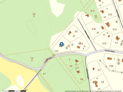 Illustrerad karta över fastigheten eller området