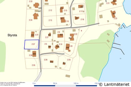 Illustrerad karta över fastigheten eller området