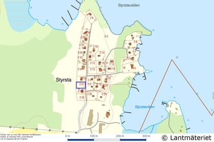 Illustrerad karta över fastigheten eller området