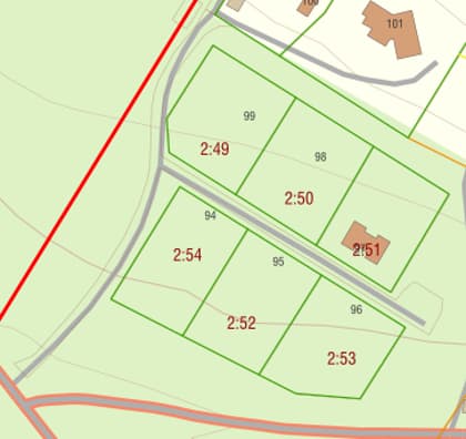 Illustrerad karta över fastigheten eller området