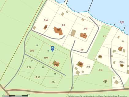 Illustrerad karta över fastigheten eller området