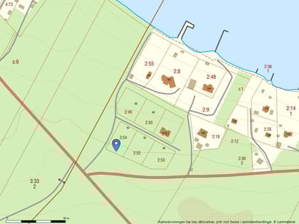 Illustrerad karta över fastigheten eller området