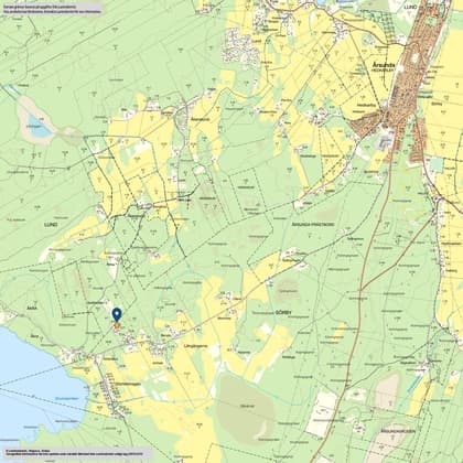 Illustrerad karta över fastigheten eller området