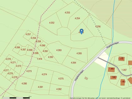 Illustrerad karta över fastigheten eller området