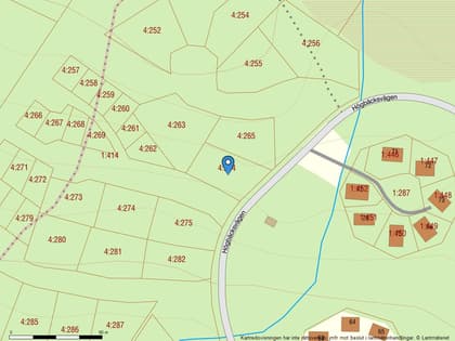 Illustrerad karta över fastigheten eller området