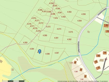 Illustrerad karta över fastigheten eller området