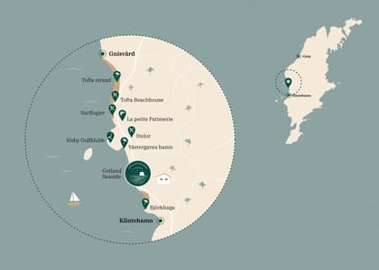 Illustrerad karta över fastigheten eller området