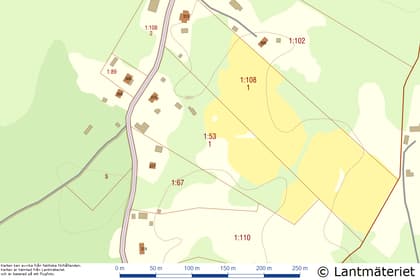 Illustrerad karta över fastigheten eller området