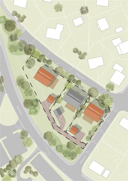 Illustrerad karta över fastigheten eller området