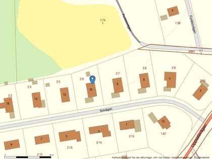 Illustrerad karta över fastigheten eller området