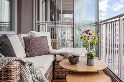 Balkong eller utsiktsbild