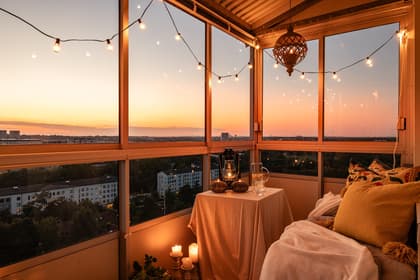 Balkong eller utsiktsbild