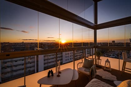 Balkong eller utsiktsbild