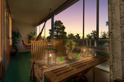 Balkong eller utsiktsbild