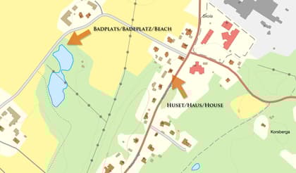 Illustrerad karta över fastigheten eller området