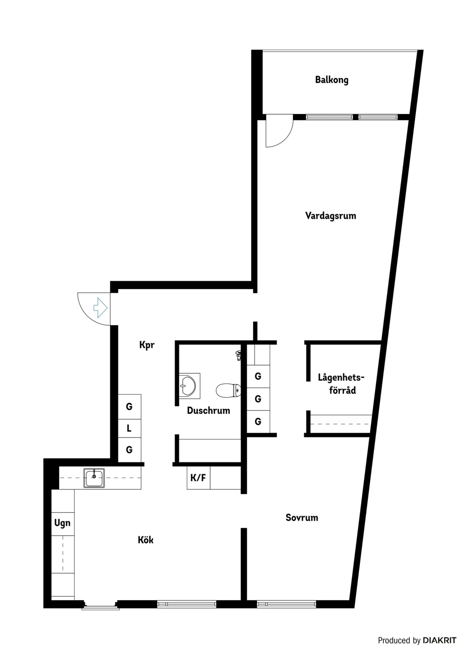 Planritning för Brandkärrsvägen 140