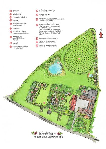 Illustrerad karta över fastigheten eller området