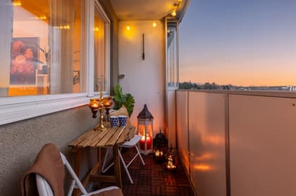 Balkong eller utsiktsbild