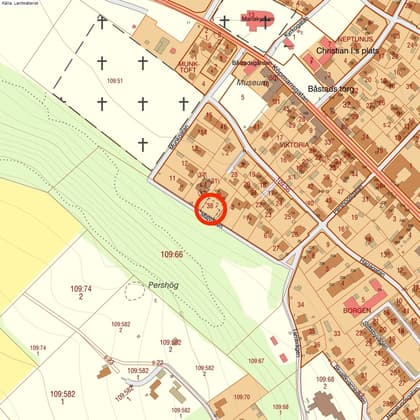 Illustrerad karta över fastigheten eller området